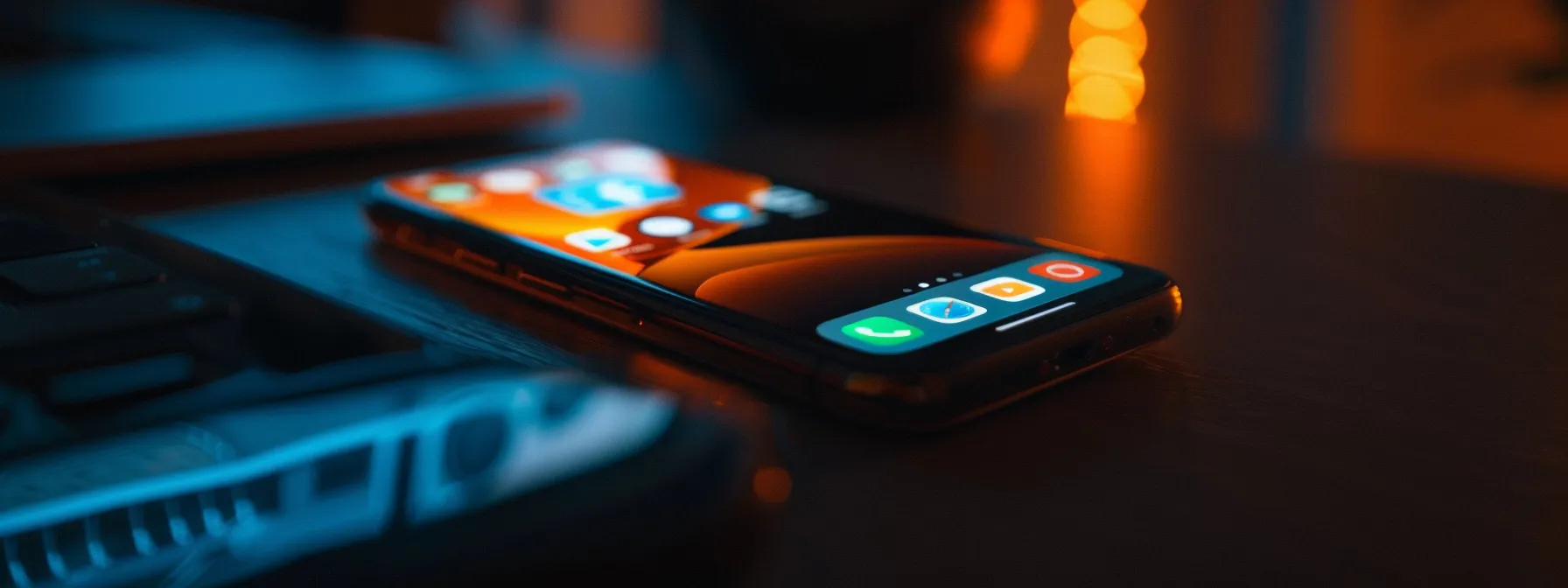 a sleek, modern mobile app interface featuring shades of orange in a monochromatic color scheme.