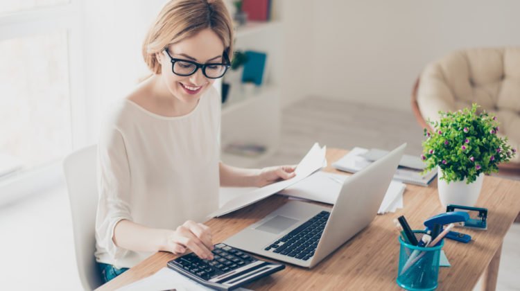 a woman working on a laptop