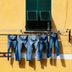 clothes on a rack