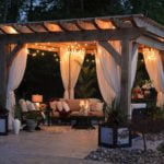 a house with a large canopy