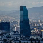 a city with tall buildings
