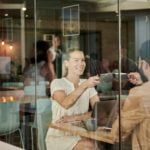a person sitting at a table