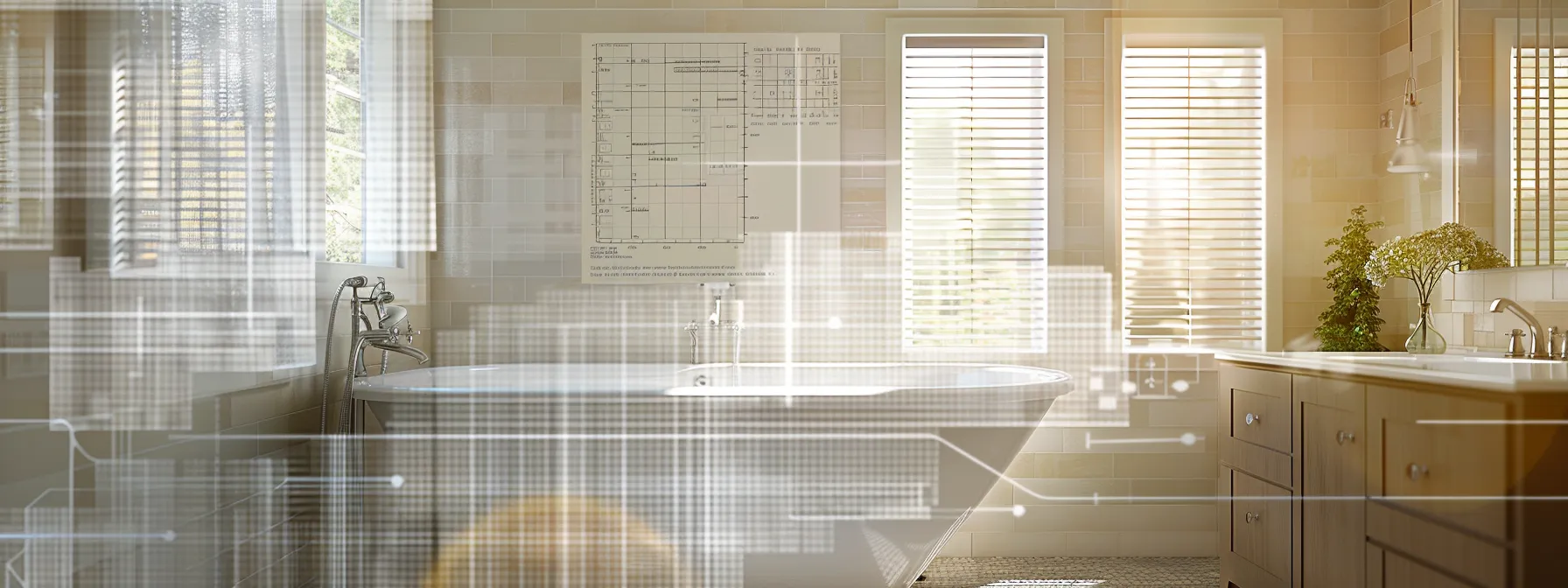 a well-organized spreadsheet with labeled categories for budgeting bathroom renovation costs.