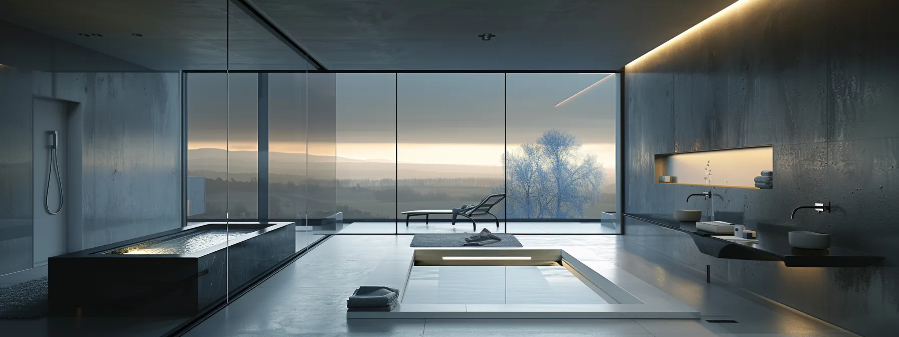 a sleek, modern bathroom with efficient design and planning, showcasing a seamless renovation process.