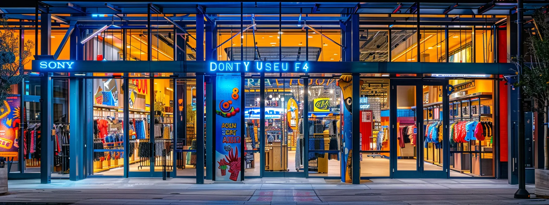 a vibrant storefront with a bold sign, showcasing promotions and addressing customer queries through faqs to enhance local business exposure.